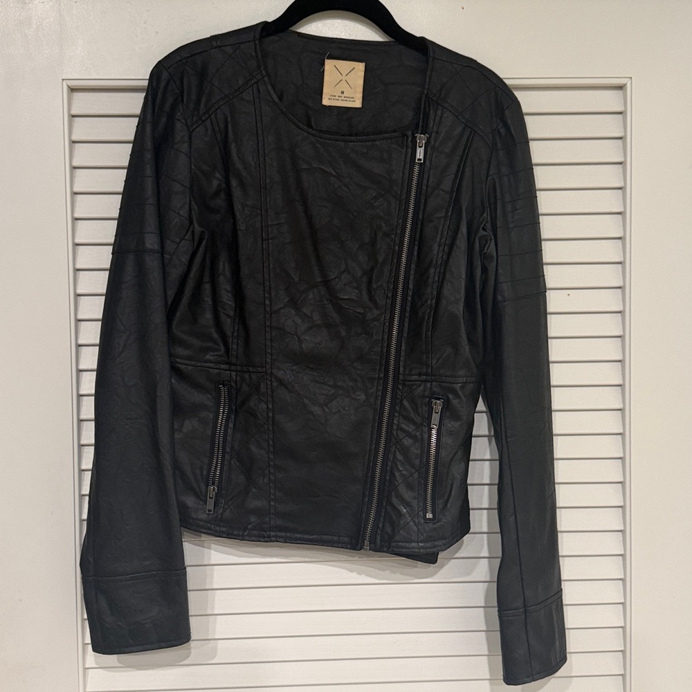 Vegan faux leather jacket